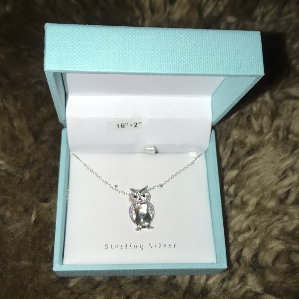 STERLING SILVER OWL NECKLACE